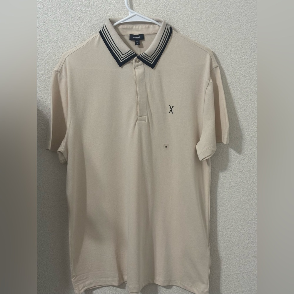 Express Cream Polo Shirt with Refined Design